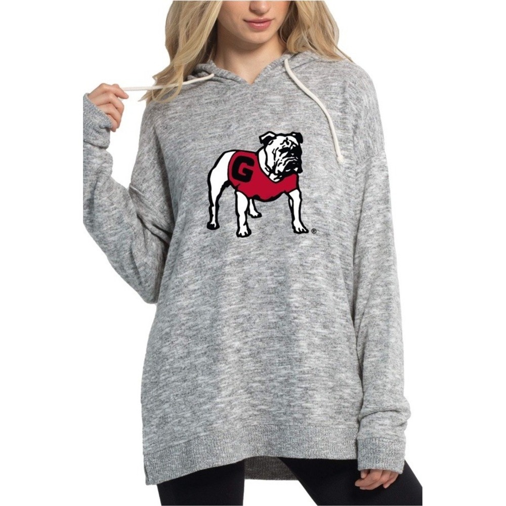 chicka-d Georgia Bulldogs Womens Cozy Fleece Tunic Hoodie NWT SIZE S